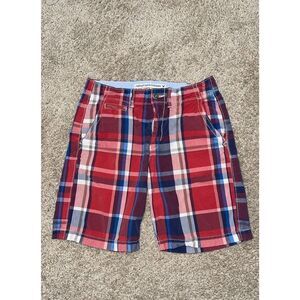 American Eagle Men's Size 30 Classic Red Plaid Shorts